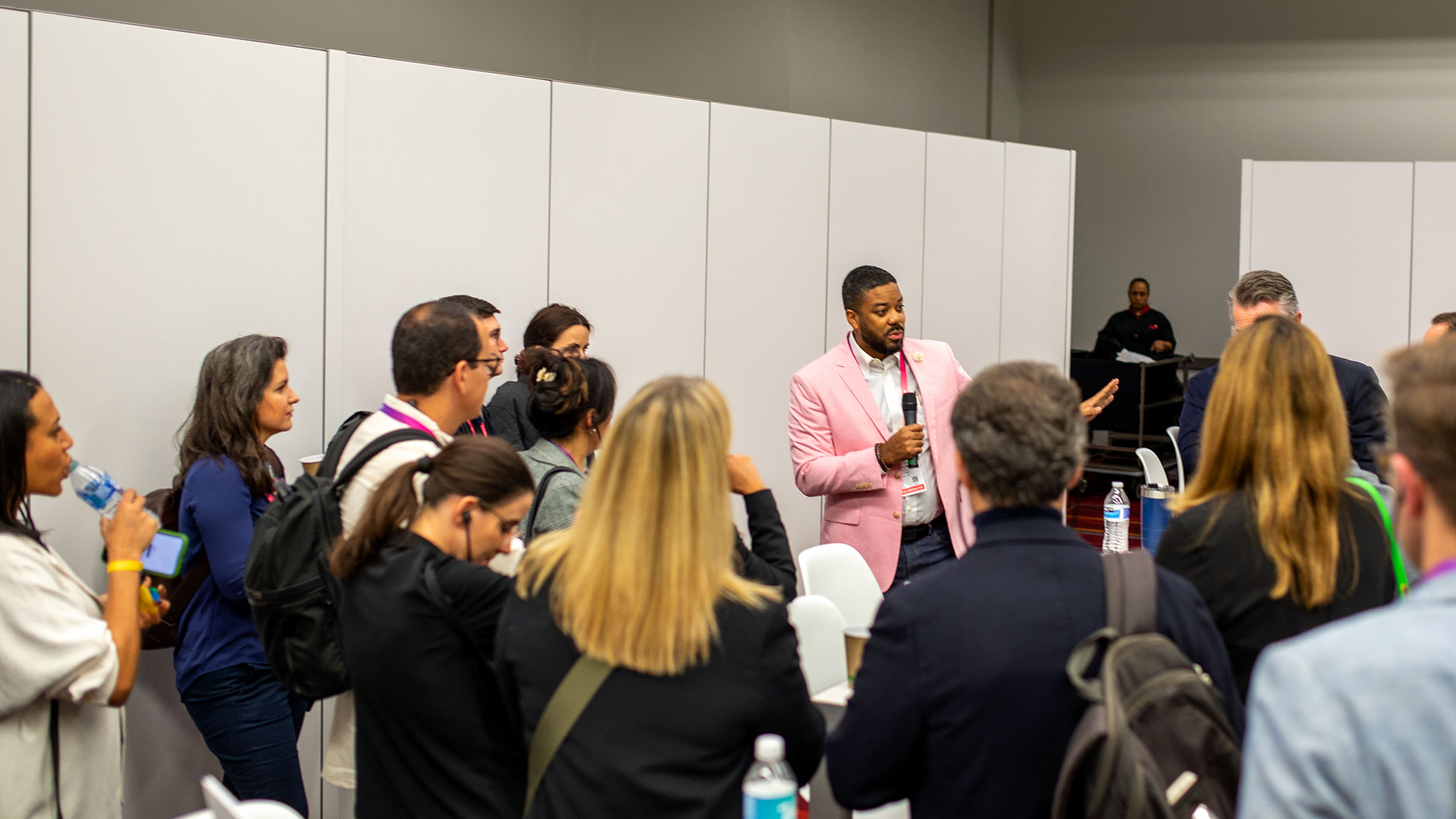 Bryndan leading discussion at CES 2023