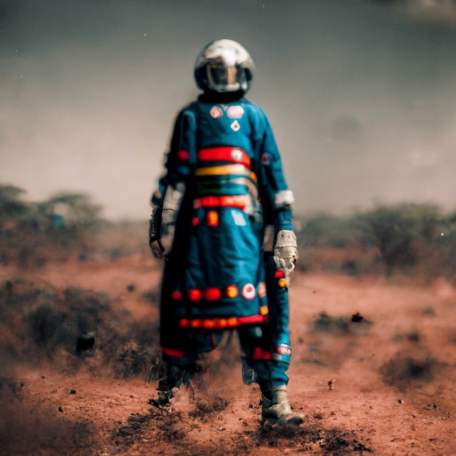 The Black Futurist Maasai Astronaut