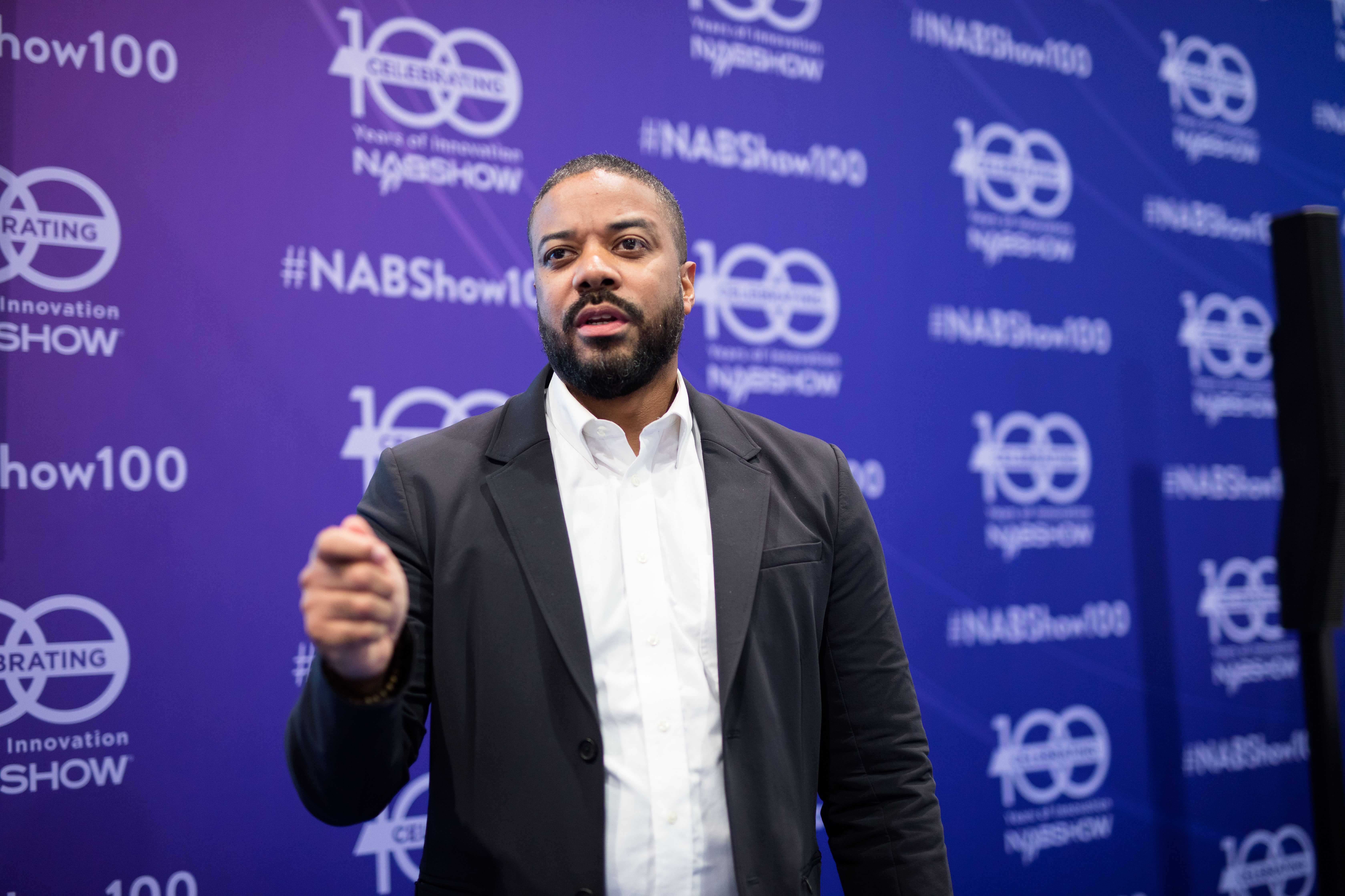 Bryndan speaking at NAB 2023